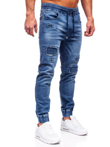 Bolf Herren Jeanshose Joggers Dunkalblau MP0052-2B