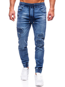 Bolf Herren Jeanshose Joggers Dunkalblau MP0052-2B