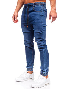 Bolf Herren Jeanshose Joggers Dunkelblau  8121