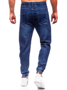 Bolf Herren Jeanshose Joggers Dunkelblau  8130