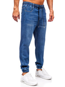 Bolf Herren Jeanshose Joggers Dunkelblau 8151