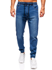 Bolf Herren Jeanshose Joggers Dunkelblau 8152