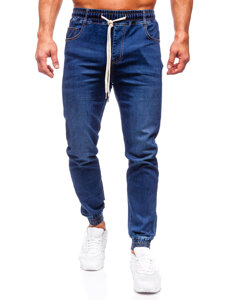 Bolf Herren Jeanshose Joggers Dunkelblau  9080