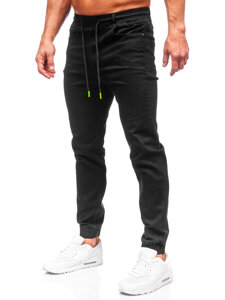 Bolf Herren Jeanshose Joggers Schwarz  8105