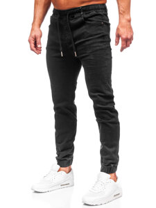 Bolf Herren Jeanshose Joggers Schwarz  8111