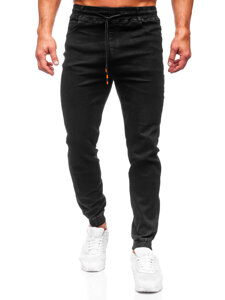 Bolf Herren Jeanshose Joggers Schwarz  8112