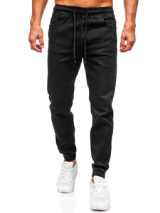 Bolf Herren Jeanshose Joggers Schwarz 8160