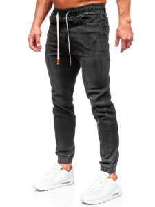 Bolf Herren Jeanshose Joggers Schwarz  9070