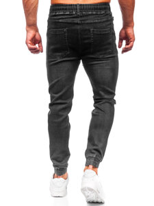 Bolf Herren Jeanshose Joggers Schwarz  9070