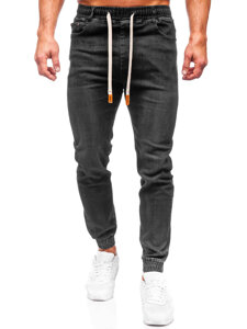 Bolf Herren Jeanshose Joggers Schwarz  9070