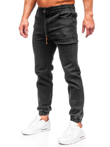 Bolf Herren Jeanshose Joggers Schwarz  9101