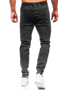 Bolf Herren Jeanshose Joggers Schwarz  9102