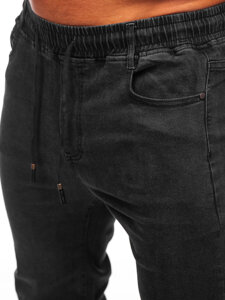 Bolf Herren Jeanshose Joggers Schwarz  9102