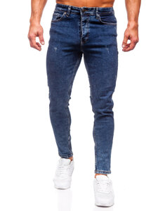 Bolf Herren Jeanshose regular fit Dunkalblau 6057