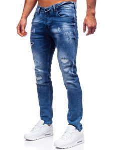 Bolf Herren Jeanshose regular fit Dunkelblau  4013