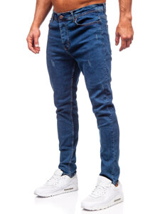 Bolf Herren Jeanshose regular fit Dunkelblau  6312