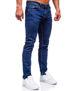 Bolf Herren Jeanshose regular fit Dunkelblau  6558