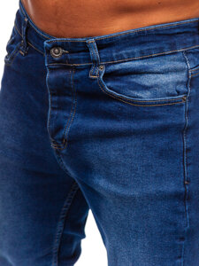 Bolf Herren Jeanshose regular fit Dunkelblau  6710