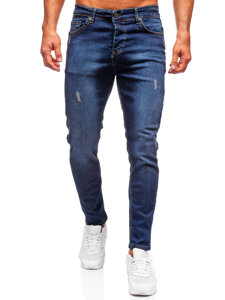 Bolf Herren Jeanshose regular fit Dunkelblau  6760