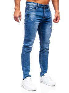 Bolf Herren Jeanshose regular fit Dunkelblau K10006-1