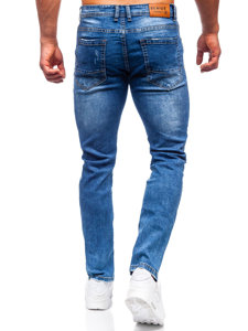 Bolf Herren Jeanshose regular fit Dunkelblau K10006-1