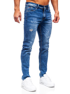 Bolf Herren Jeanshose regular fit Dunkelblau K10008-1