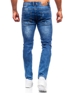 Bolf Herren Jeanshose regular fit Dunkelblau K10008-1