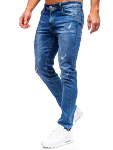 Bolf Herren Jeanshose regular fit Dunkelblau K10008-1