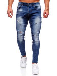 Bolf Herren Jeanshose regular fit Dunkelblau  MP0024B