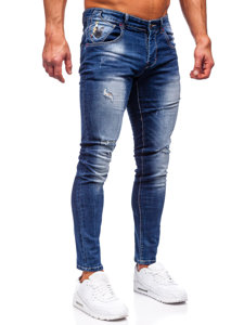 Bolf Herren Jeanshose regular fit Dunkelblau  MP0024B