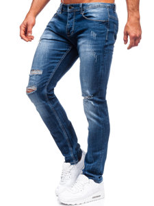 Bolf Herren Jeanshose regular fit Dunkelblau  MP002B