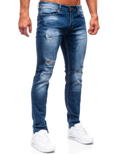 Bolf Herren Jeanshose regular fit Dunkelblau  MP002B