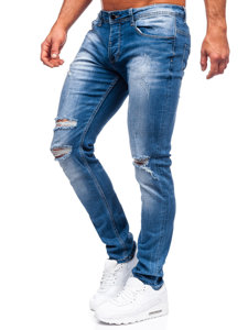 Bolf Herren Jeanshose regular fit Dunkelblau  MP002BC