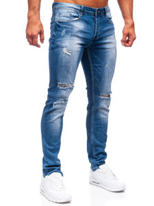 Bolf Herren Jeanshose regular fit Dunkelblau  MP002BC