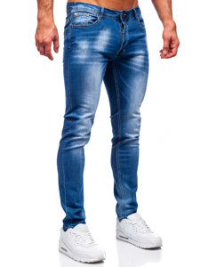 Bolf Herren Jeanshose regular  fit Dunkelblau  MP019BC