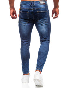 Bolf Herren Jeanshose regular fit Dunkelblau TF093