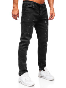 Bolf Herren Jeanshose regular fit Schwarz  6855