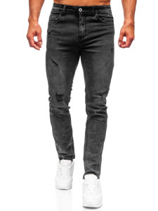 Bolf Herren Jeanshose regular fit Schwarz  K10009-2