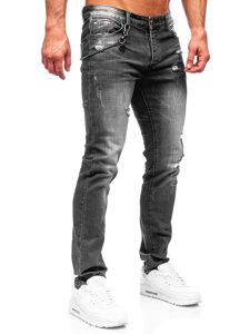 Bolf Herren Jeanshose regular fit Schwarz  MP0051N