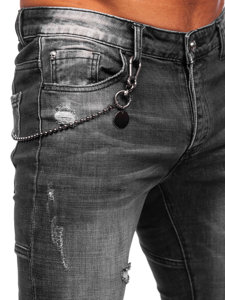 Bolf Herren Jeanshose regular fit Schwarz  MP0051N