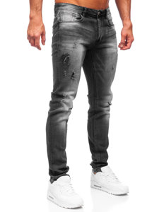 Bolf Herren Jeanshose regular fit Schwarz  MP008N