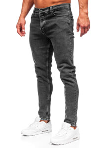 Bolf Herren Jeanshose regular fit Schwarzgrau  6014