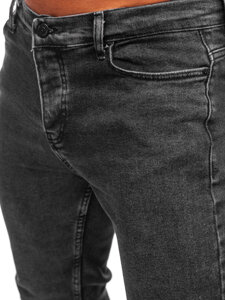 Bolf Herren Jeanshose regular fit Schwarzgrau  6014