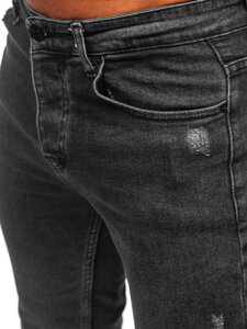 Bolf Herren Jeanshose regular fit Schwarzgrau  6134