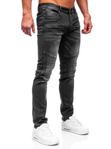 Bolf Herren Jeanshose regular fit Schwarzgrau  MP0029G