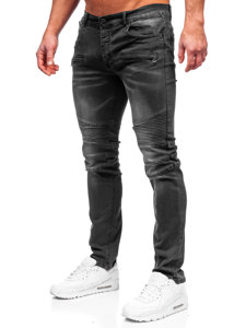 Bolf Herren Jeanshose regular fit Schwarzgrau  MP0029G