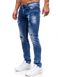 Bolf Herren Jeanshose regulat fit Dunkelblau  4002