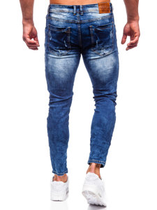 Bolf Herren Jeanshose skinny fit Dunkelblau  E7790B