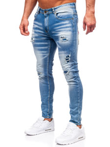 Bolf Herren Jeanshose skinny fit Dunkelblau  E7869B