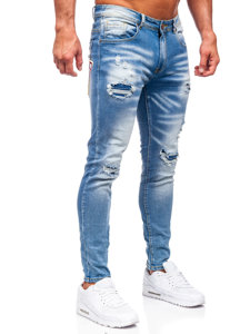 Bolf Herren Jeanshose skinny fit Dunkelblau  E7869B